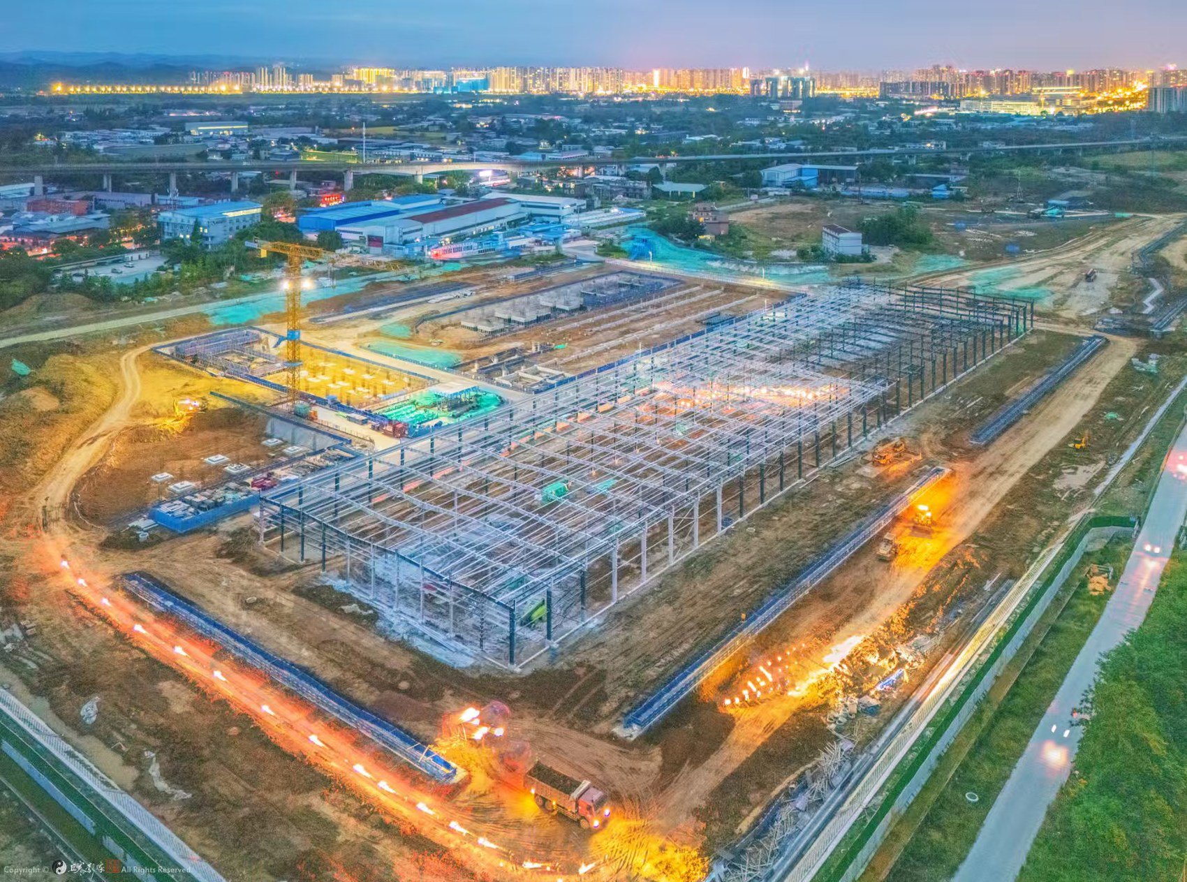 建设中的德阳北车辆段